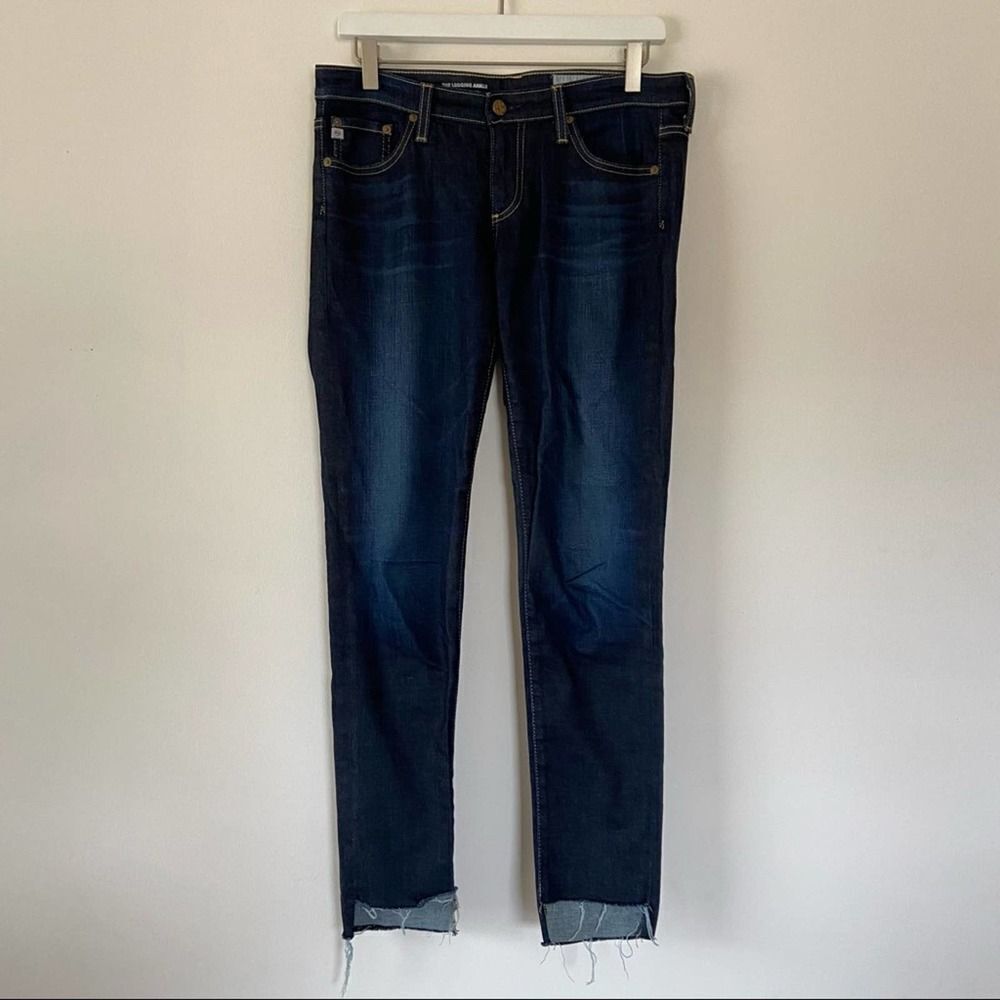 AG The Legging Ankle Raw Hem Super Skinny Ankle Jeans Step Hem Size 28